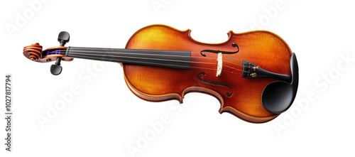 A beautifully crafted wooden violin displaying rich tones and elegant design