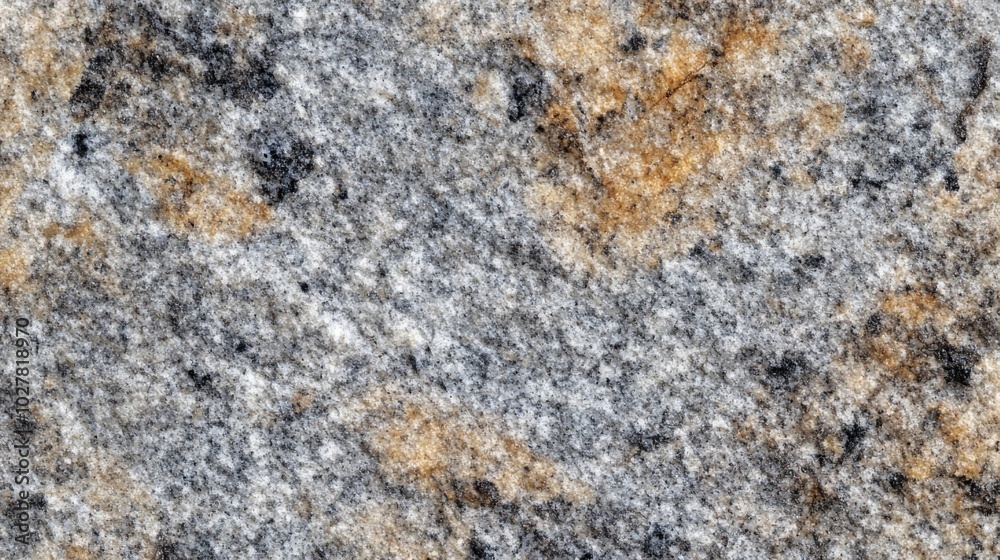 Close-up of a speckled, grey, brown, and black textured stone Close-up of a speckled, grey, brown, and black textured stone