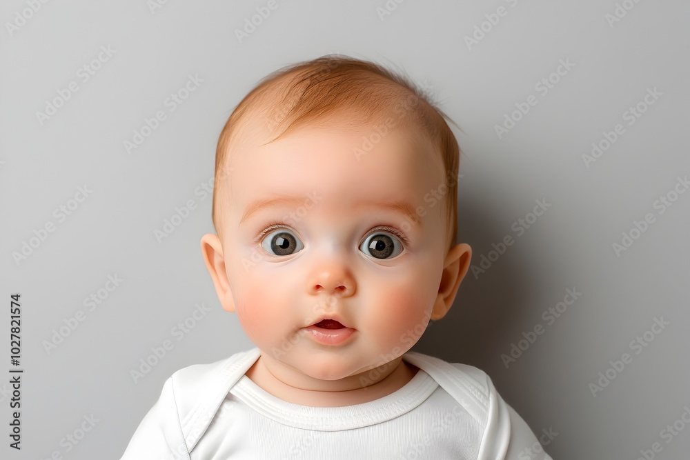 Curious Baby s Innocent Wonder Captured in Minimalist Portrait Curious Baby s Innocent Wonder Captured in Minimalist Portrait