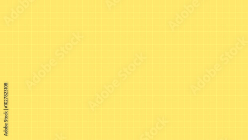 方眼紙のようなグリッド入りのシンプルな黄色い背景素材 - シンプルな細い線のパターン - 16:9