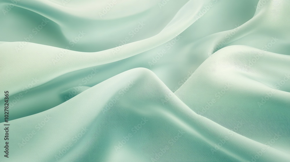 Obraz premium Smooth seafoam green background with a calming and refreshing look, ideal for peaceful designs