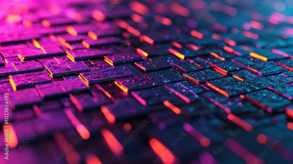 Fototapeta premium Colorful abstract pattern with vivid lighting