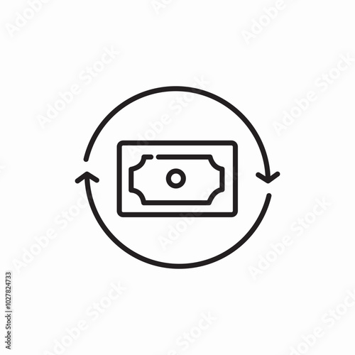 money reload icon sign vector