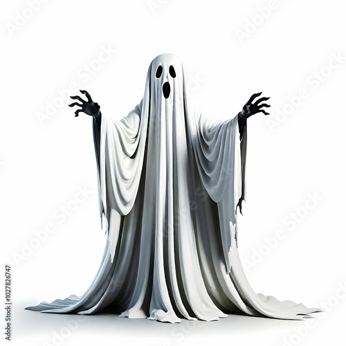 halloween ghost isolated on white background