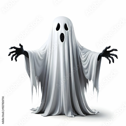 halloween ghost isolated on white background