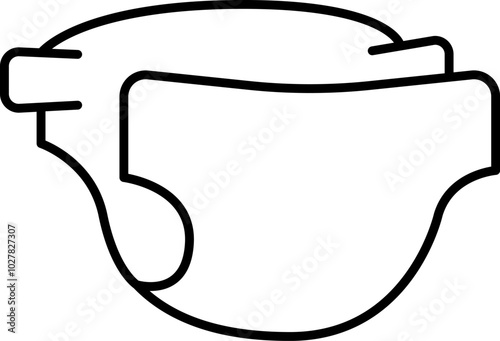 Diaper size -  vector icon illustration isolated on white background