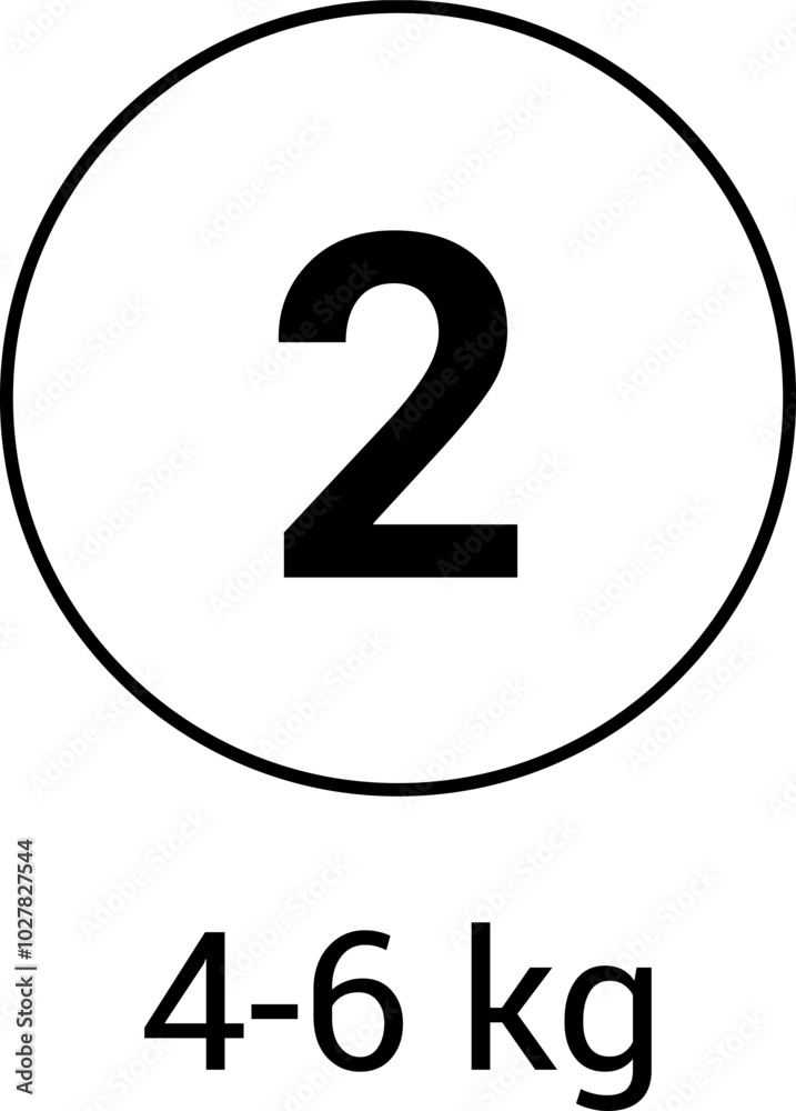 Diaper size - vector icon illustration isolated on white background Diaper size - vector icon illustration isolated on white background
