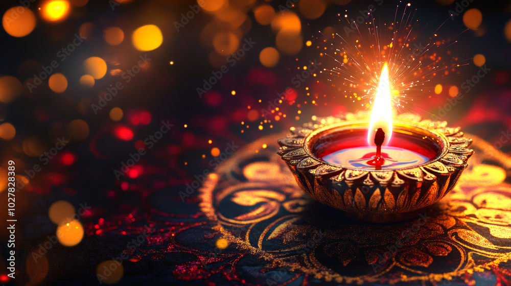 Diwali festive background diya lamp with sparklers bokeh lights celebration greeting card invitation Hindu festival India Asia Lakshmi puja Diwali decorations traditional oil lamp earthen lamp Diwali festive background diya lamp with sparklers bokeh lights celebration greeting card invitation Hindu festival India Asia Lakshmi puja Diwali decorations traditional oil lamp earthen lamp