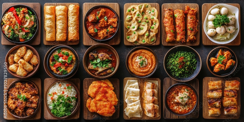 A Collage of International Food A Collage of International Food