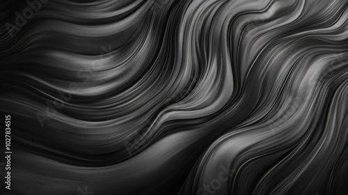 Abstract Black and White Wavy Pattern