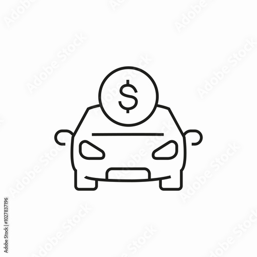 buying or renting a car icon sign vector