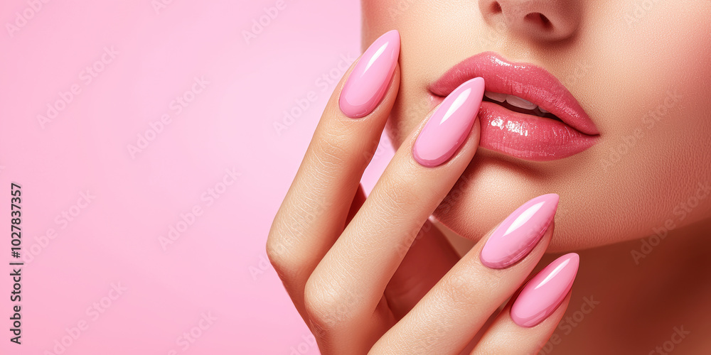 Fototapeta premium beauty makeup and nail art concept