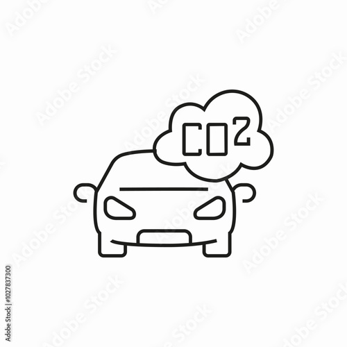 car emission icon sign vector