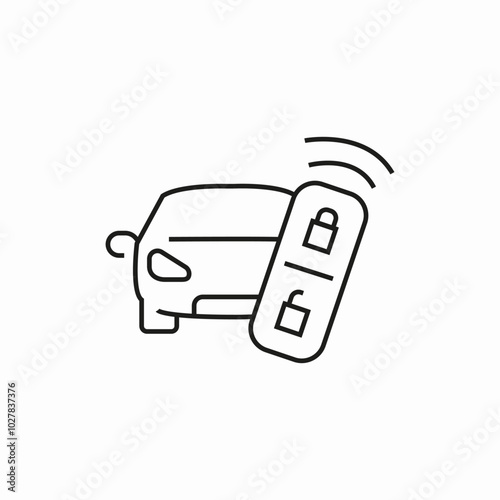 car key icon sign vector