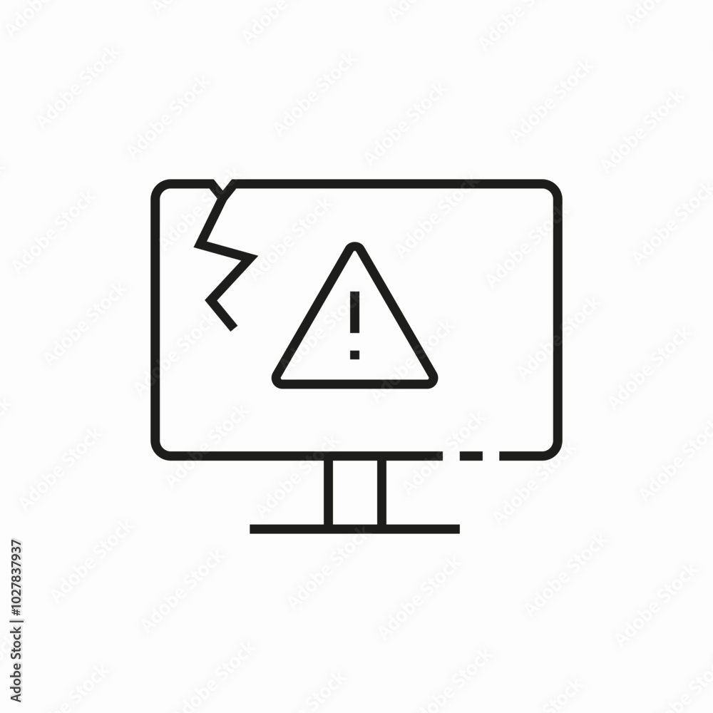 computer alert icon sign vector computer alert icon sign vector