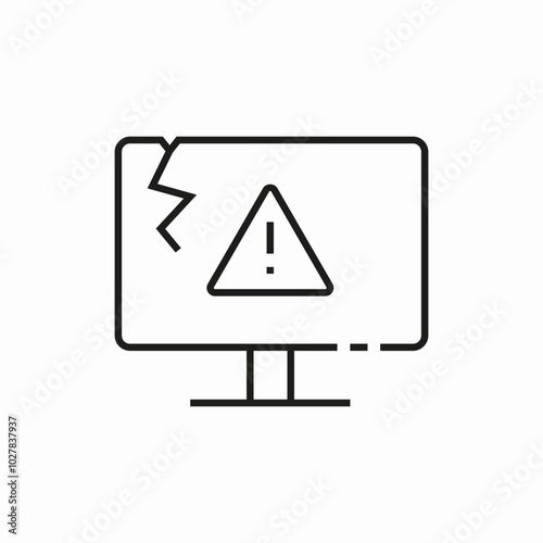 computer alert icon sign vector
