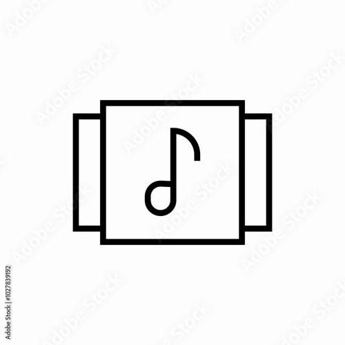 music file icon sign vector