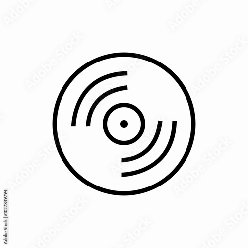 vinyl record icon sign vector