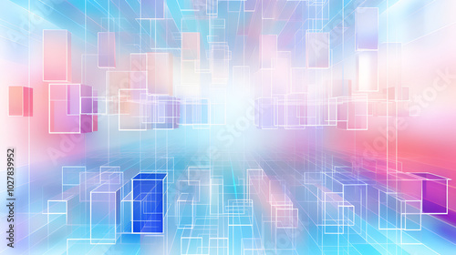 Futuristic Technology Concept of Global Network with Business Intelligence