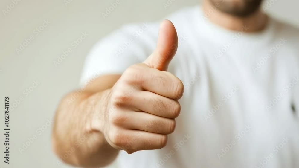 person showing thumbs up