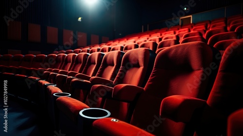 Empty Seats in a Movie Theater photo