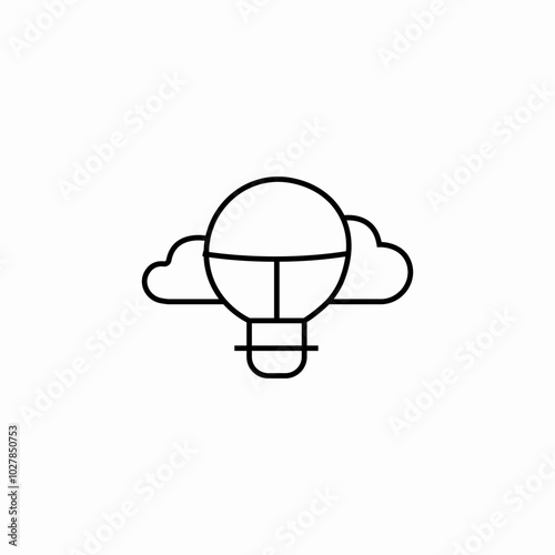 air balloon icon sign vector