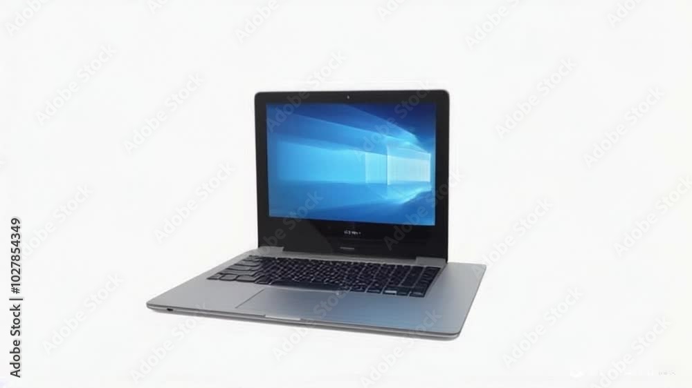 laptop on blue background laptop on blue background