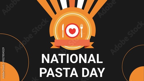 National Pasta Day web banner design illustration 