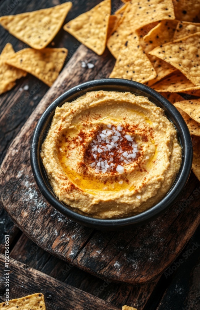 Smoky Cashew Cream Cheese Hummus with Tortilla Chips Delight Smoky Cashew Cream Cheese Hummus with Tortilla Chips Delight