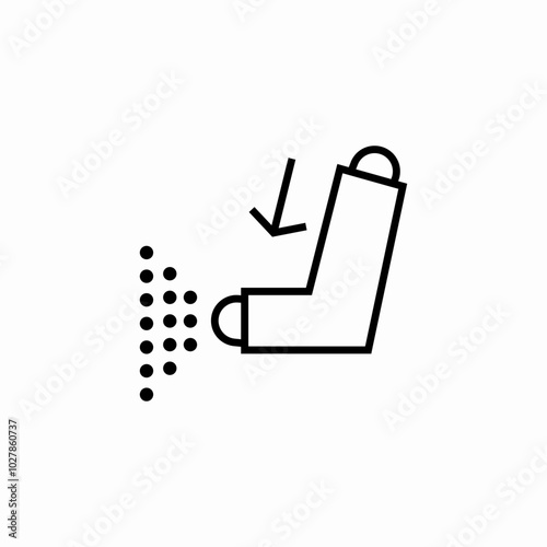 asthma inhaler icon sign vector