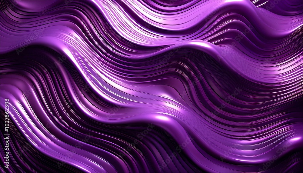 wavy purple metallic 3d background generative ai wavy purple metallic 3d background generative ai