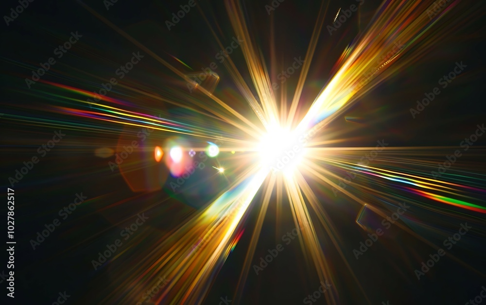 Obraz premium abstract of sun with flare. natural background with lights and sunshine wallpaper