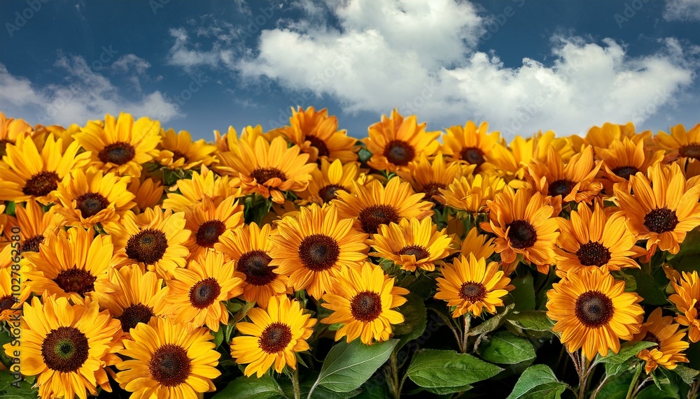 Fototapeta premium wild sunflower blossom background
