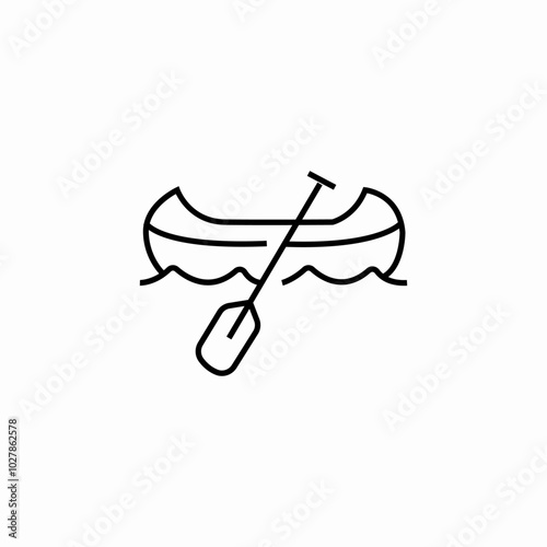 rowing equipment icon sign vector