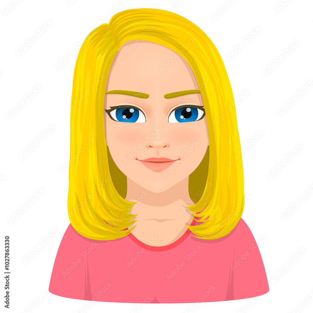 Portrait of beautiful girl with short and blonde hair Portrait of beautiful girl with short and blonde hair
