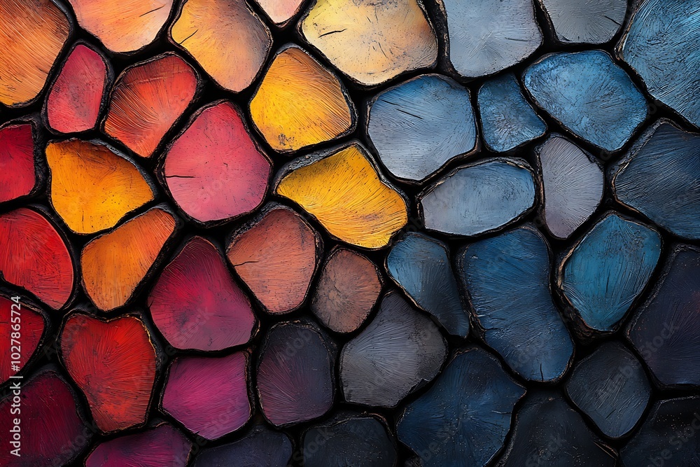 Colorful textured background made of stones 