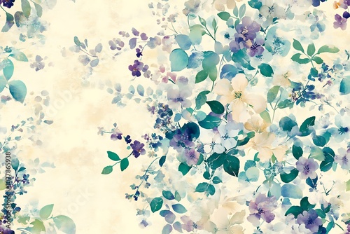 Floral watercolor background