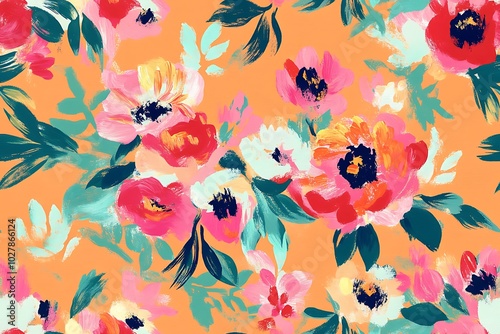 Colorful floral pattern design