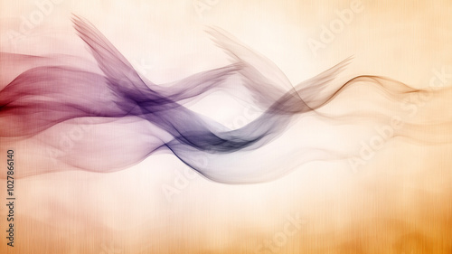 abstract smoke background with bird wings