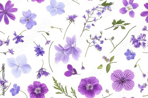 Purple floral pattern design 
