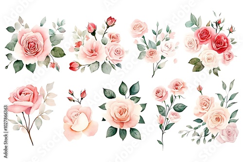 Flower illustrations for design use
