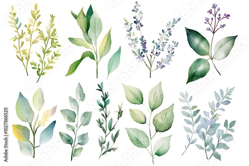 Watercolor botanical illustrations