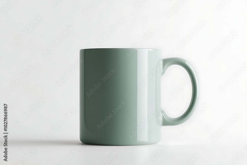 Obraz premium Green ceramic mug 