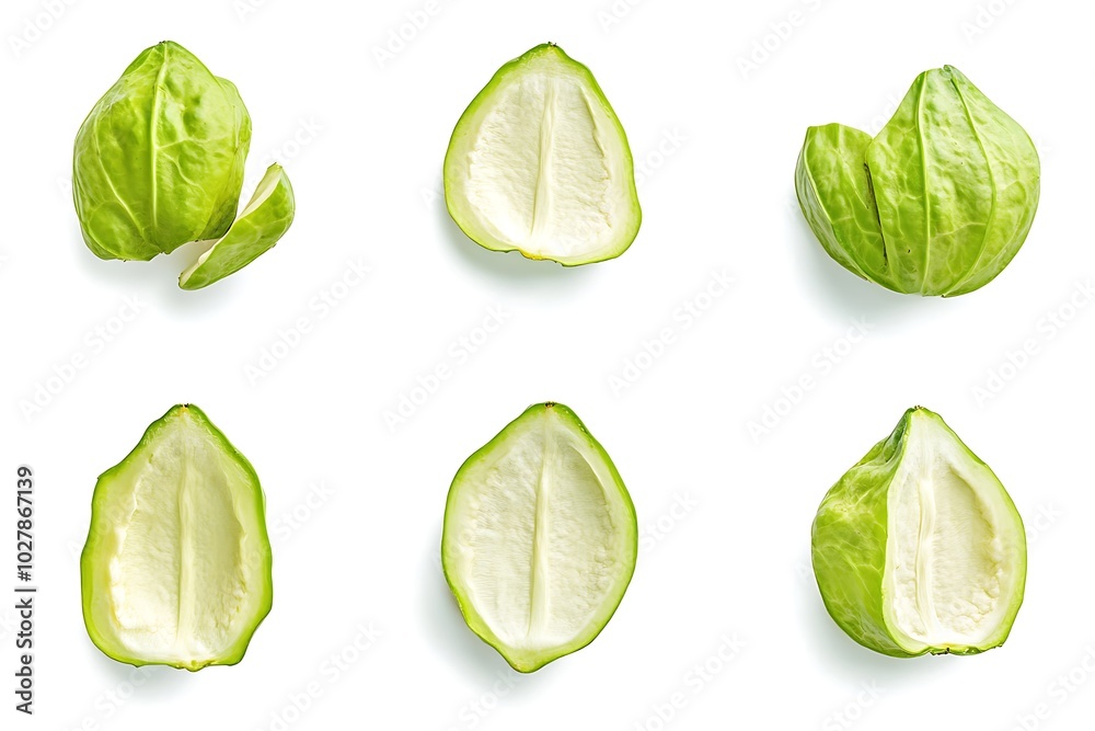 Obraz premium Cabbage cut out on white background