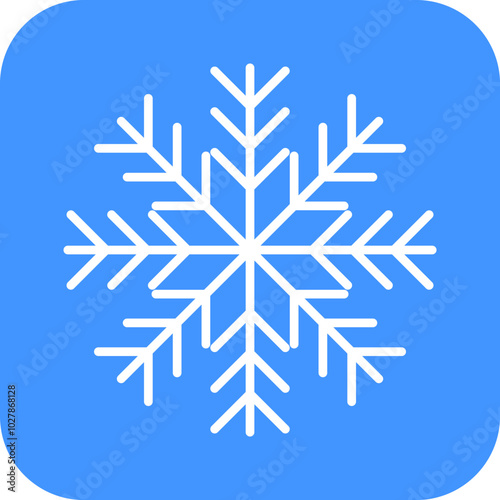 Snowflake icon. Snowflake shape, Christmas, Vector image, Outline, Vector image.