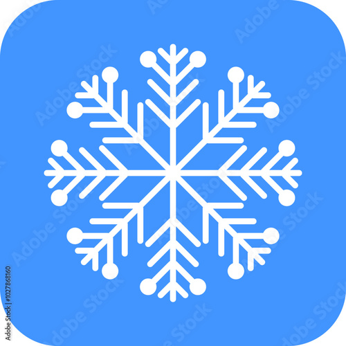 Snowflake icon. Snowflake shape, Christmas, Vector image, Outline, Vector image.