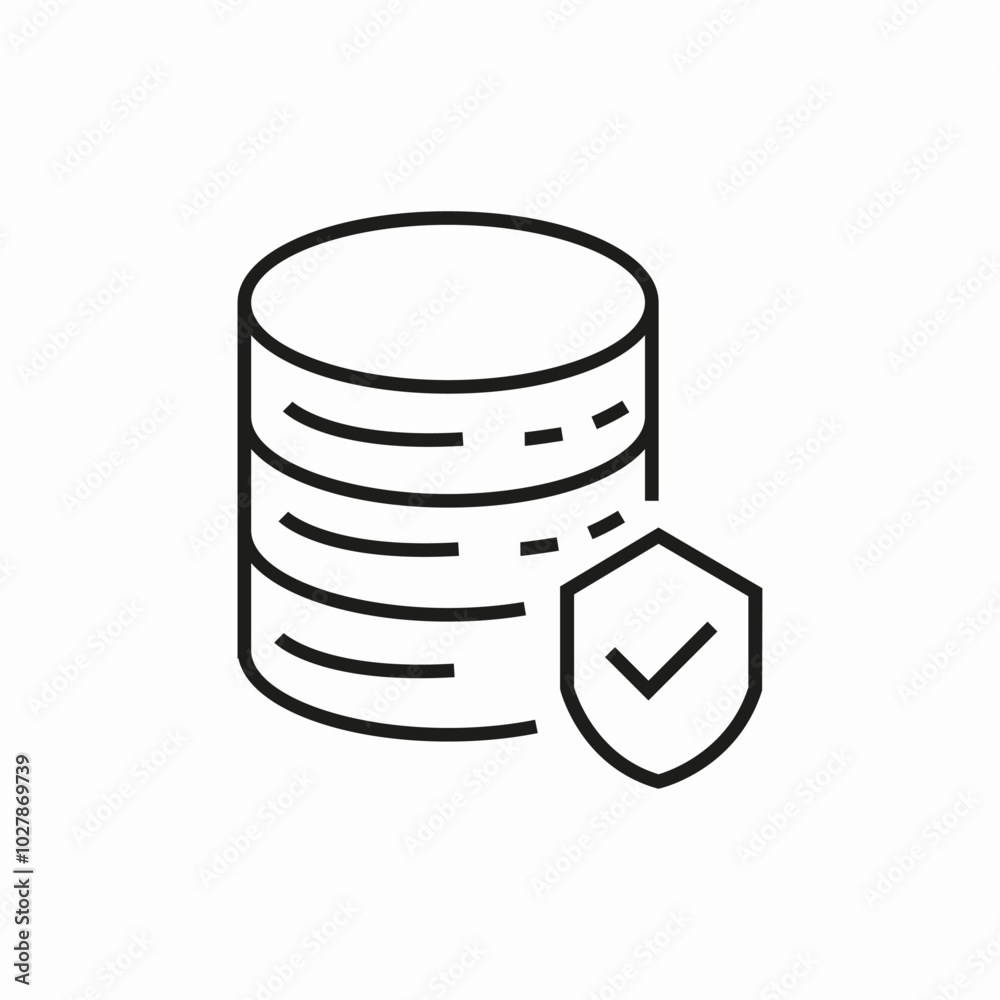 database protection icon sign vector database protection icon sign vector