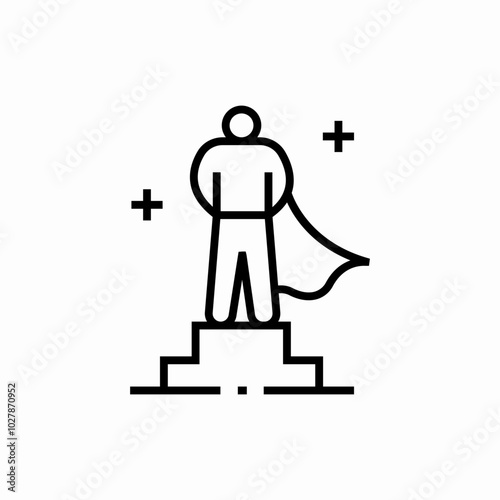 role model icon sign vector