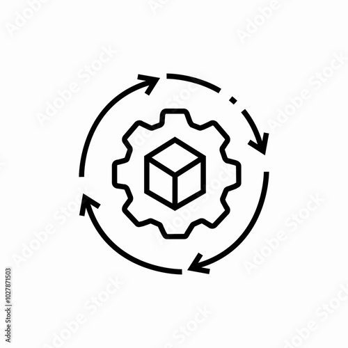 supply chain analytics icon sign vector