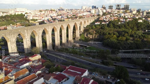 O Aqueduto das Águas Livres é uma impressionante obra de engenharia do século XVIII, situada em Lisboa, que foi construída para trazer água potável às zonas urbanas. Inaugurado em 1748. photo